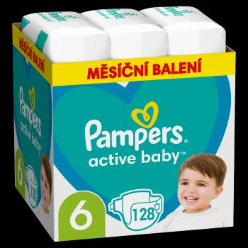 Pampers Active Baby vel. 6 Monthly Pack 13-18 kg dětské pleny 128 ks