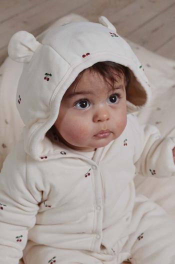 Dětské bavlněné dupačky Konges Sløjd NEWBORN ONESIE WITH HOOD