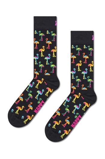 Ponožky Happy Socks Flamingo Sock černá barva, FMN01-9300