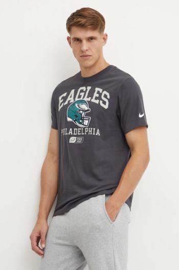 Bavlněné tričko Nike Philadelphia Eagles šedá barva, s potiskem, N199-06F-86-5F1