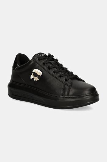 Kožené sneakers boty Karl Lagerfeld KAPRI černá barva, KL62530N