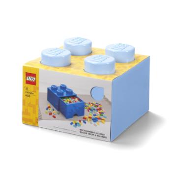 LEGO úložný box 4 s šuplíkem - světle modrá