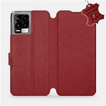 Kožené flip pouzdro na mobil Realme 8 Pro - Tmavě červené -  Dark Red Leather (5903516717828)