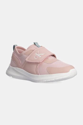 Dětské sneakers boty Calvin Klein Jeans růžová barva, V1A9-80992