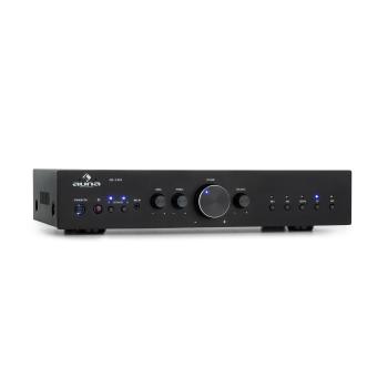 Auna AV2-CD608BT, HiFi stereo zesilovač, 4 x 100 W RMS, BT, digitální optický vstup, černý