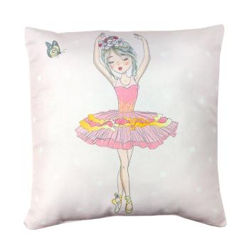 Jerry Fabrics Dětský polštářek s potiskem - Balerína | 40 x 40 cm