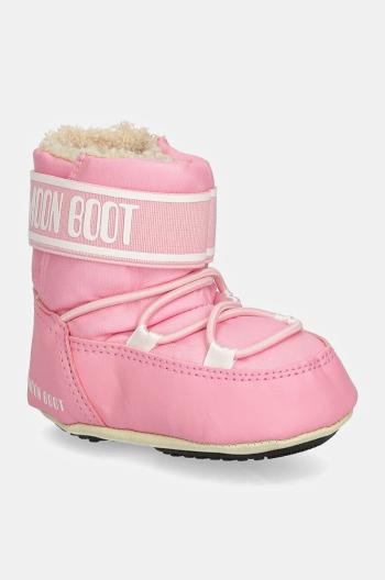 Dětské sněhule Moon Boot CRIB NYLON růžová barva, 80D3401020