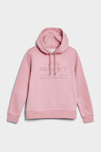 MIKINA GANT REG TONAL SHIELD HOODIE CALIFORNIA PINK MELANGE