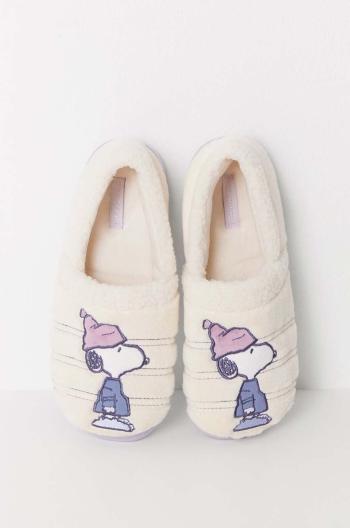 Pantofle women'secret Snoopy béžová barva, 4998026