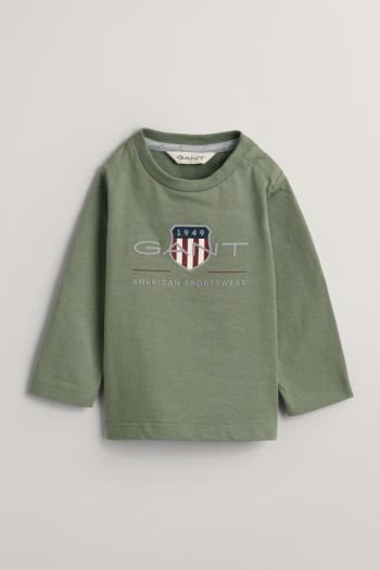 TRIČKO GANT ARCHIVE SHEILD LS T-SHIRT MUTED GREEN