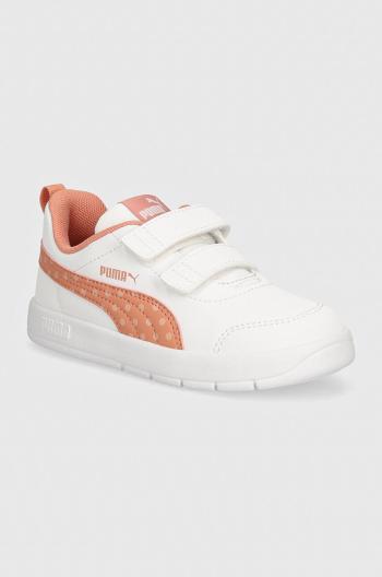 Dětské sneakers boty Puma Courtflex V3 Dotty oranžová barva, 398759