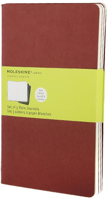 Moleskine - sešity - 3ks čisté, červené L