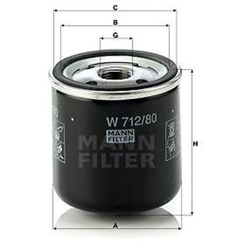 MANN-FILTER W712/80 pro vozy SAAB (W712/80)