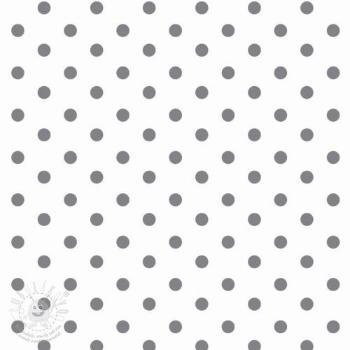 Pamutvászon Dots white/grey