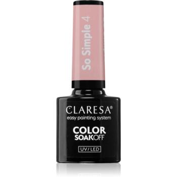 Claresa SoakOff UV/LED Color So Simple gelový lak na nehty odstín 4 5 g