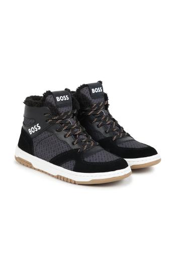 Dětské sneakers boty BOSS černá barva, J51311