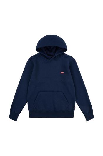 Dětská mikina Levi's MINI BATWING HOODIE tmavomodrá barva, s kapucí, hladká, 9EL452