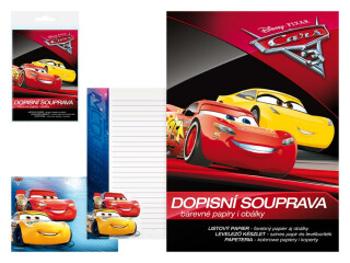 Dopisní papír barevný LUX 5+10 Disney Cars