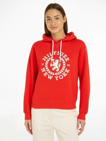 Tommy Hilfiger Crest Hoodie Mikina Červená