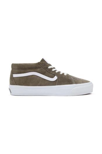 Tenisky Vans Premium Standards Sk8-Mid Reissue 83 pánske, hnedá farba, VN000CQQCHZ1