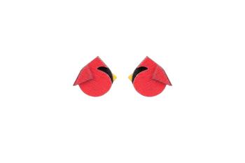 Dřevěné náušnice Red Cutebird Earrings možností výměny či vrácení do 30 dnů