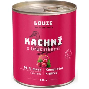 LOUIE KACHNÍ S BRUSINKAMI 800 G Psí konzerva, růžová, velikost