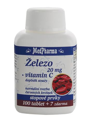 Medpharma Železo 20 mg + vitamin C 107 tablet