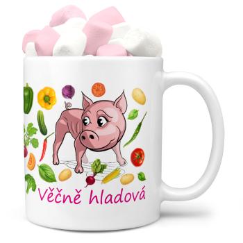 Hrnek Věčně hladová – zelenina (Náplň hrníčku: Marshmallow)