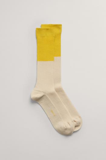 PONOŽKY GANT D2. COLOR BLOCK SOCKS CREAM