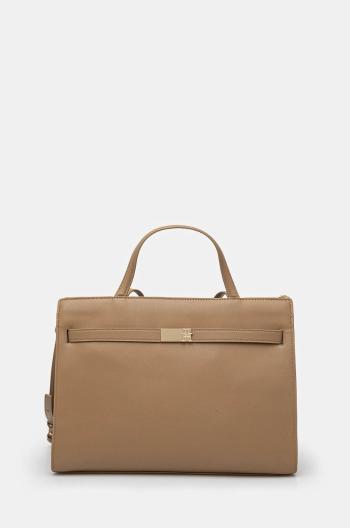 Kabelka Tommy Hilfiger béžová barva, AW0AW16910