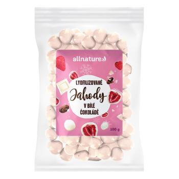 Allnature Jahody sušené mrazem v bílé čokoládě 100 g