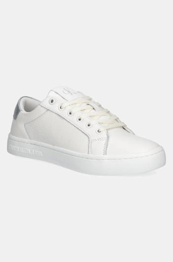 Kožené sneakers boty Calvin Klein Jeans CLASSIC CUPSOLE LOW OHB bílá barva, YW0YW01799