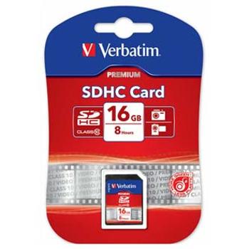 Verbatim paměťová karta Secure Digital Card Premium U1, 16GB, SDHC, 43962, UHS-I U1 (Class 10)