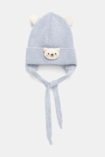 Detská čiapka s prímesou vlny Jamiks POCO modrá farba, JZI009