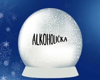 Sněhové těžítko Alkoholička