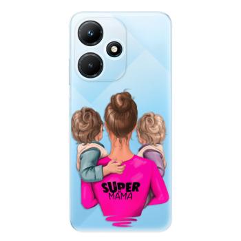 Odolné silikonové pouzdro iSaprio - Super Mama - Two Boys - Infinix Hot 30i