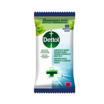 Dettol Antibakteriální ubrousky na povrchy 80 ks