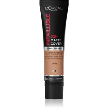 L’Oréal Paris Infallible 32H Matte Cover dlouhotrvající matující make-up SPF 25 odstín 300 (Cool Undertone) 30 ml