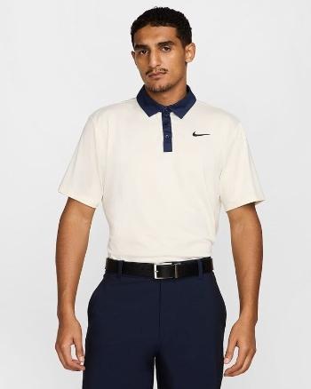 Nike Dri-Fit Tour Contrast Mens Pale Ivory/Midnight Navy/Black L Polo košile