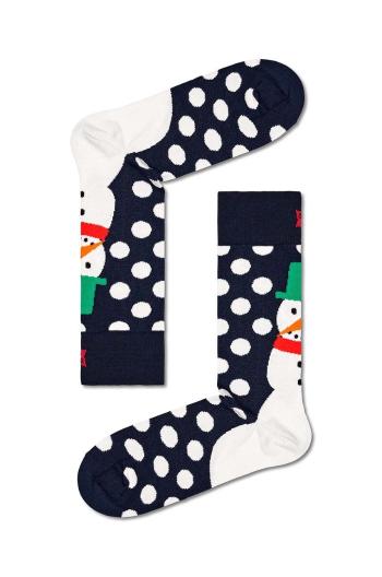 Ponožky Happy Socks Jumbo Snowman Sock tmavomodrá barva