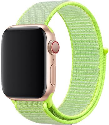 Szíj Eternico Airy Apple Watch 42mm / 44mm / 45mm - Satin Green and Green edge