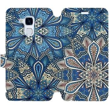 Flipové pouzdro na mobil Honor 7 Lite - V108P Modré mandala květy (5903226129416)