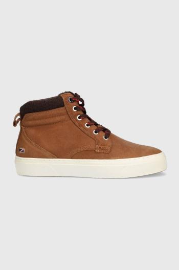 Kožené sneakers boty Pepe Jeans YOGI BOOT hnědá barva, PMS30998