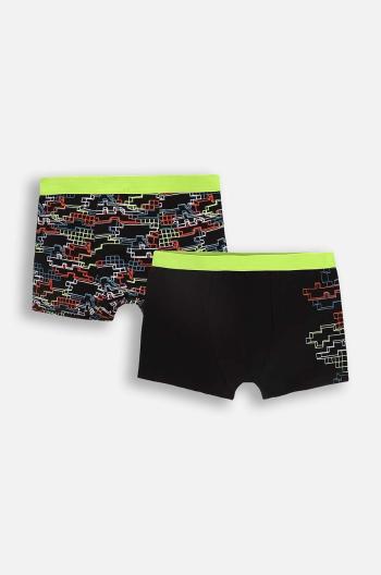 Dětské bavlněné boxerky Coccodrillo 2-pack černá barva, PANTS