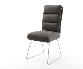Jídelní židle Pela-Flex antracitová vintage tenká podnož