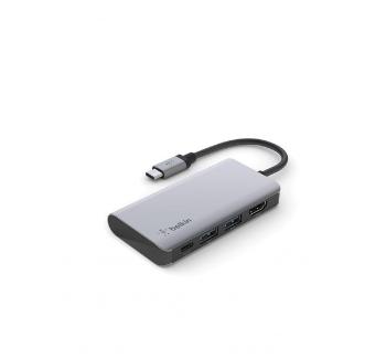 Belkin Connect USB-C USB-A Hub, 2XUSB-A 3.0, USB-C. HDMI, szürke