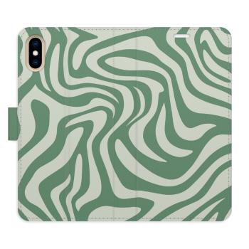 Flipové pouzdro iSaprio - Zebra Green 02 - iPhone X/XS