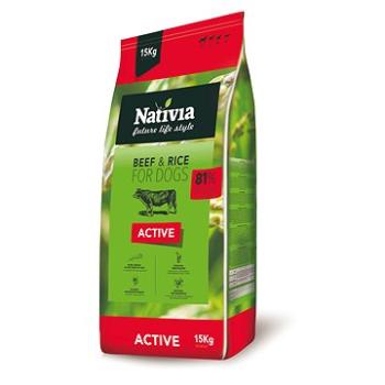 Nativia Active - Beef & Rice 15  kg (8595045402831)