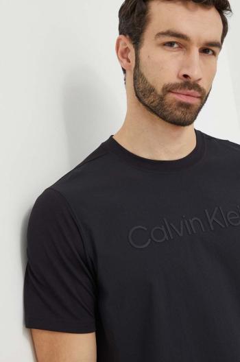 Tréninkové tričko Calvin Klein Performance černá barva, s aplikací