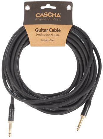 Cascha Professional Line Guitar Cable, Straight, Black, 9 m